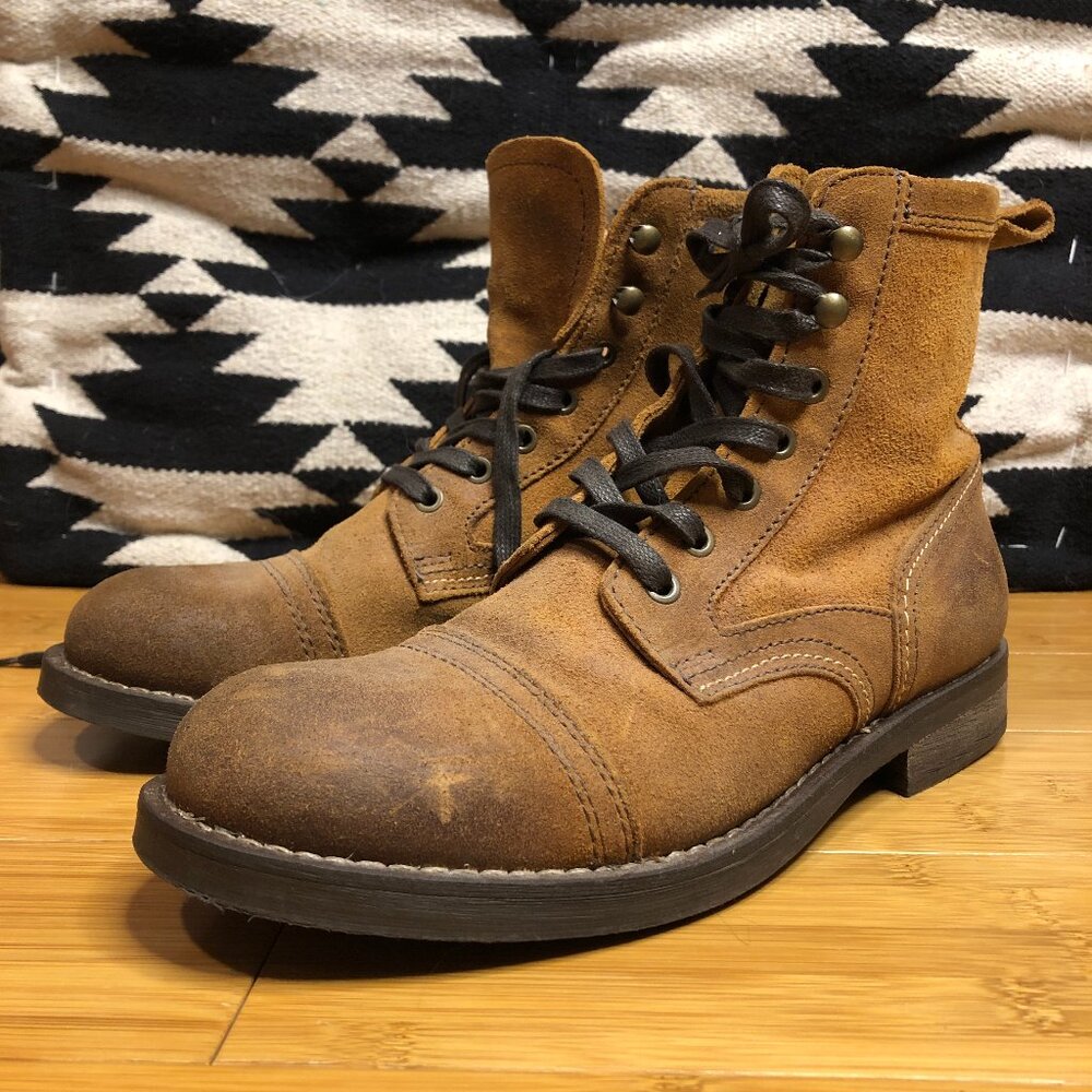 Aldo Womens 9 Mens 7 Brown Rustic Style Jump Boots Toe Cap Indiana Jones Travel